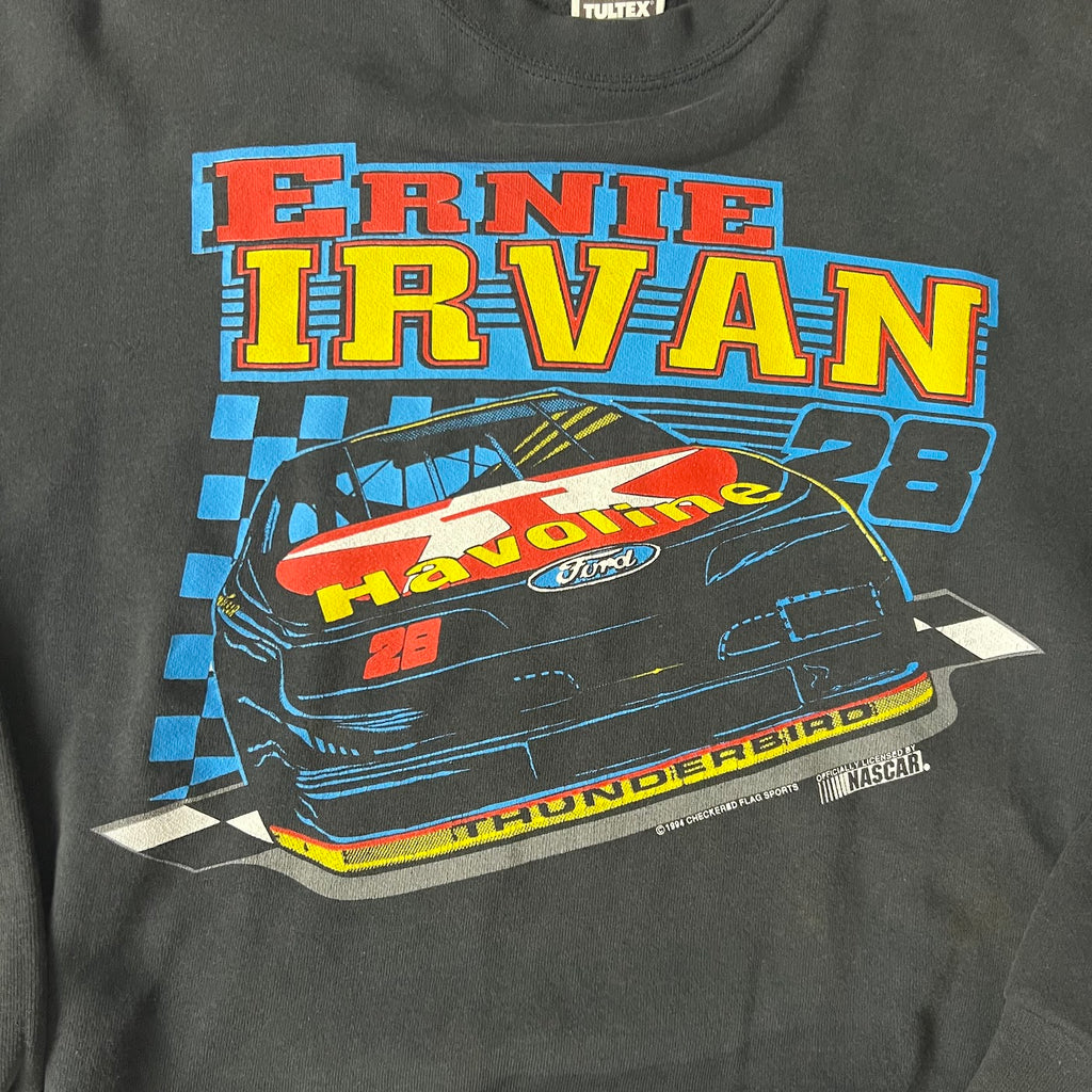1994 NASCAR Ernie Irvan Big Logo Faded Crewneck Sweatshirt L
