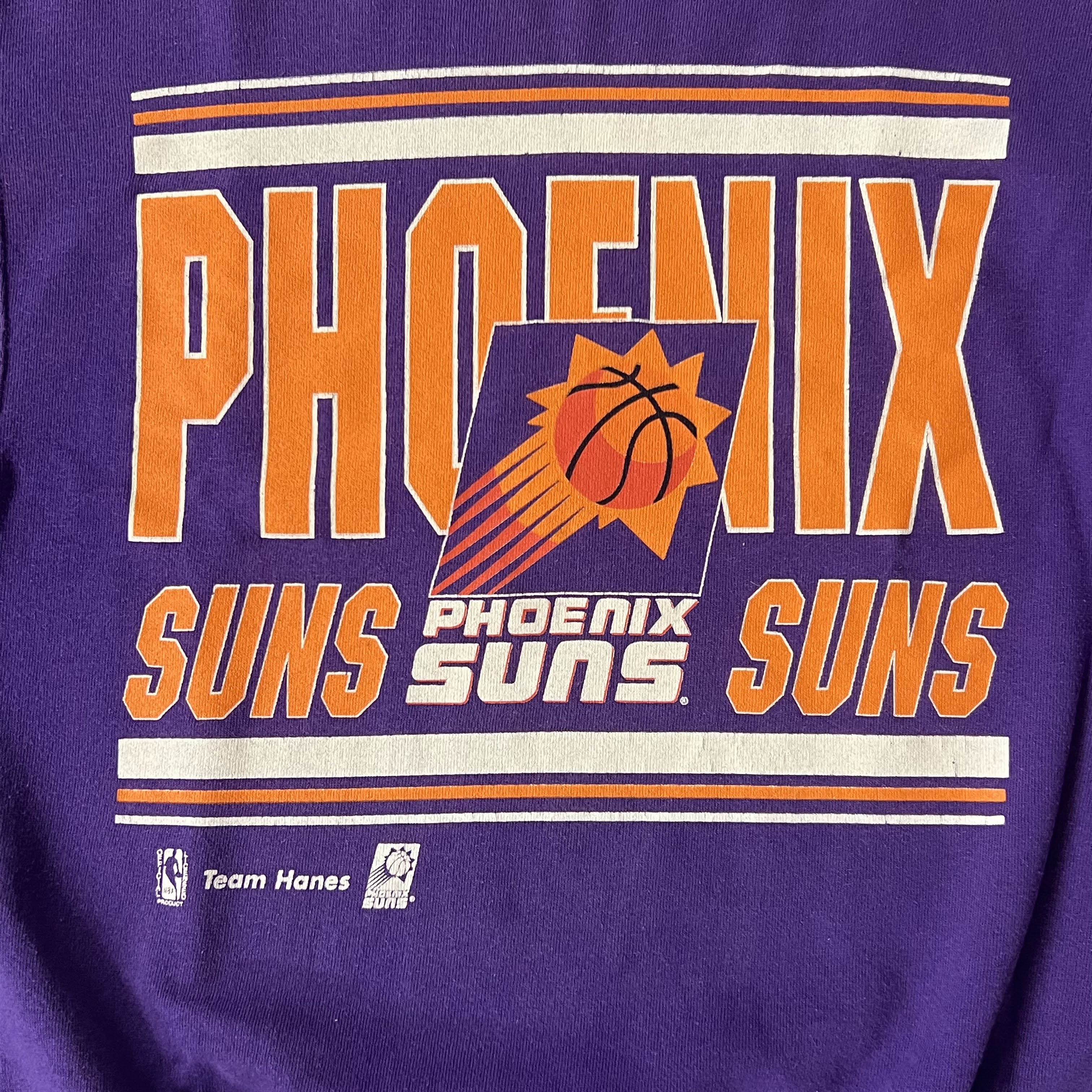 90s Phoenix Suns Hanes Big Logo Purple Crewneck L