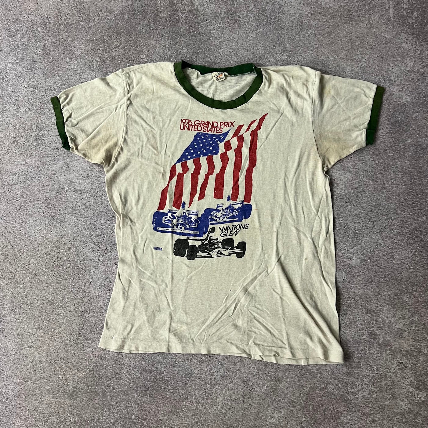1976 NASCAR Grand Prix Single Stitch Big Logo Vintage Tee L