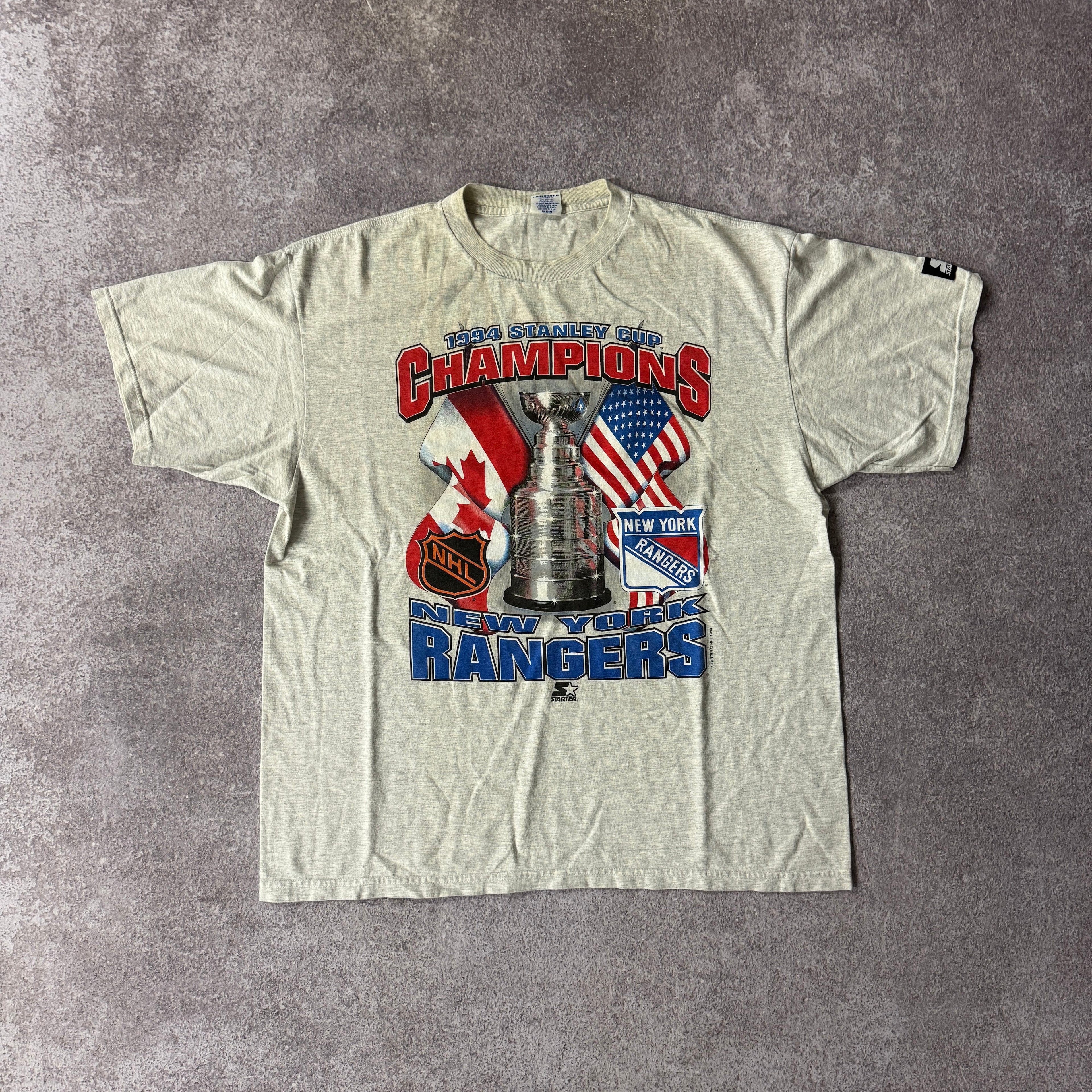90s New York Rangers Starter Big Logo Tee XL
