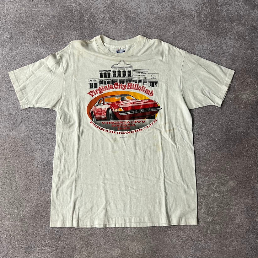 80s Virginia City Hillclimb Ferrari Owners Club Single Stitch Tee XL