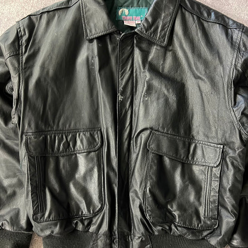 90s Timber Trail Leather Vintage Streetwear Jacket M