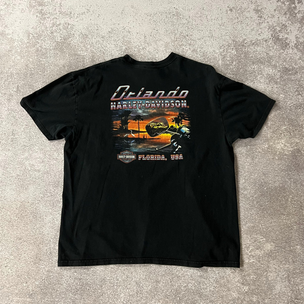Y2K Harley Davidson Florida Worn In Tee XXL