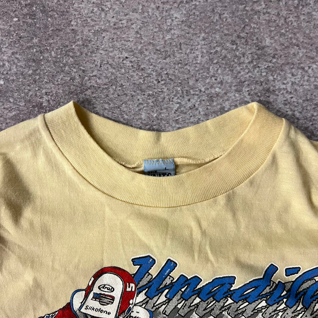 80s Unadilla World Championship Motocross Long Sleeve Yellow Tee L