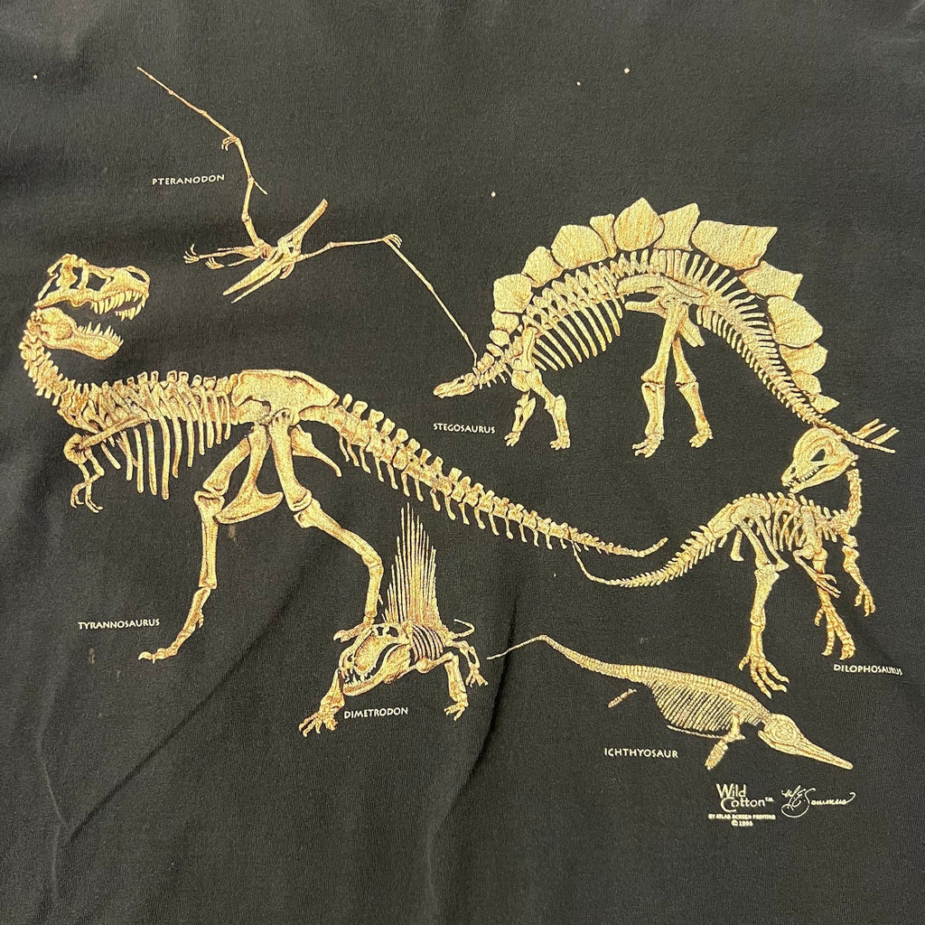 90s Wild Cotton Back Graphic Cracked Print Sun Faded Single Stitch Tee XL