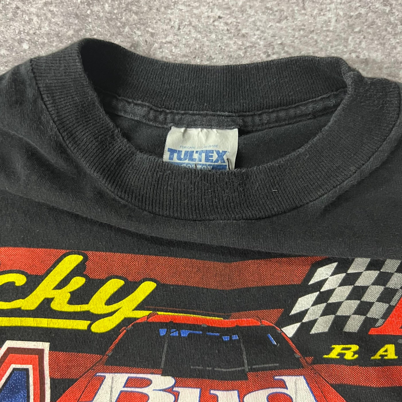 1997 Ricky Craven NASCAR Big Logo Single Stitch Faded Tee L