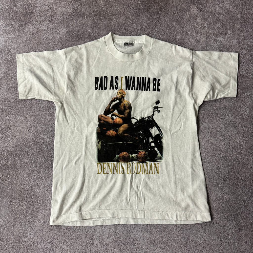 90s Dennis Rodman "Bad As I Wanna Be" Union Underwear Single Stitch Tee L
