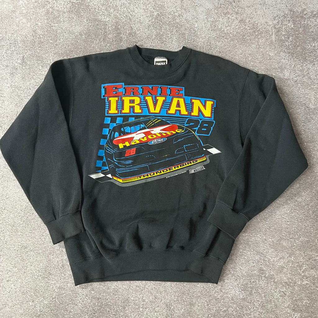 1994 NASCAR Ernie Irvan Big Logo Faded Crewneck Sweatshirt L