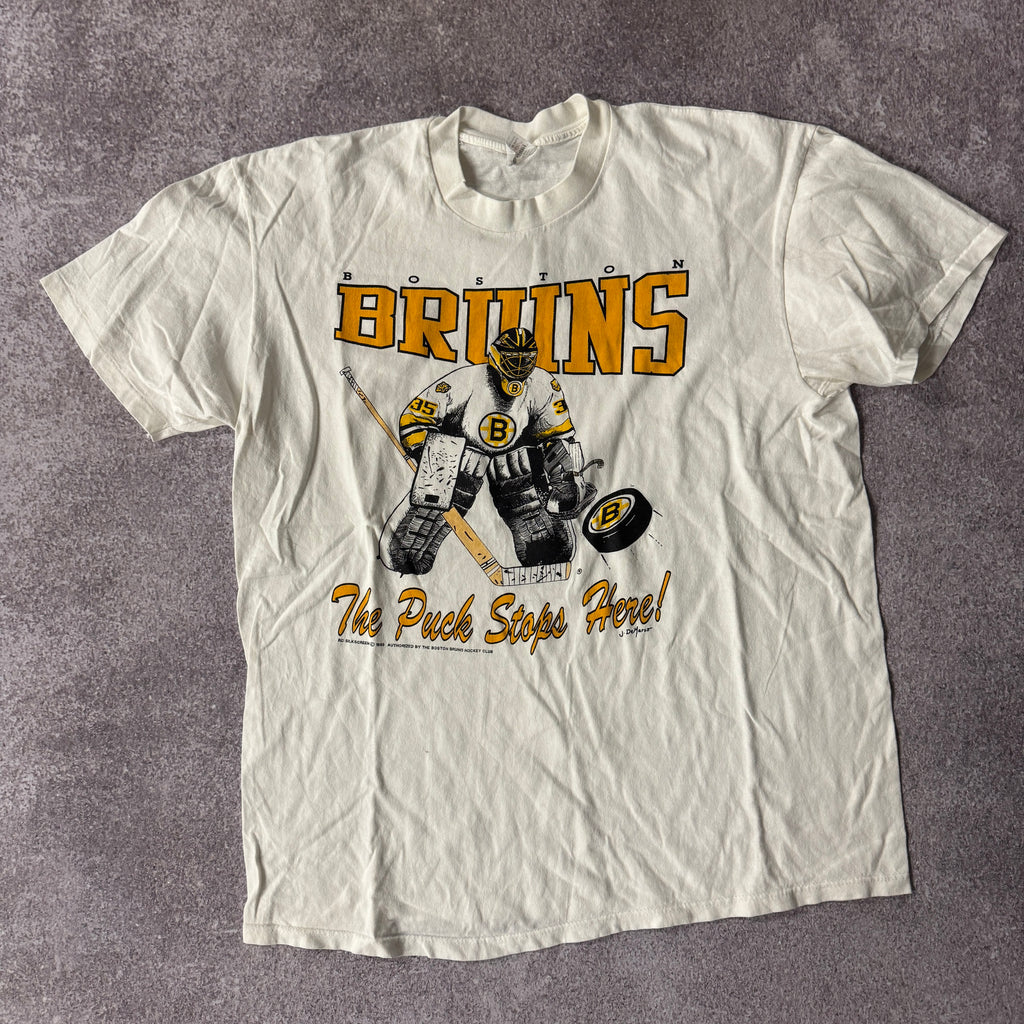 80s Boston Bruins Stedman Big Logo Tee XL