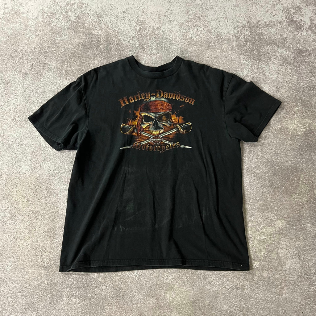 Y2K Harley Davidson Florida Worn In Tee XXL