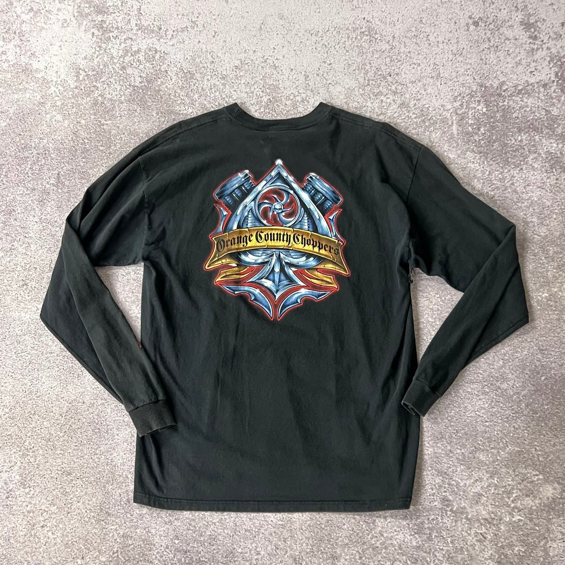 Y2K Orange County Choppers Worn In Long Sleeve Tee XL