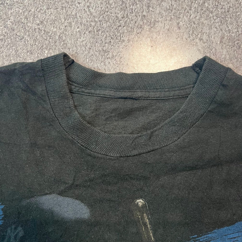 90s New York Yankees MLB Big Logo Faded Single Stitch Vintage Tee M