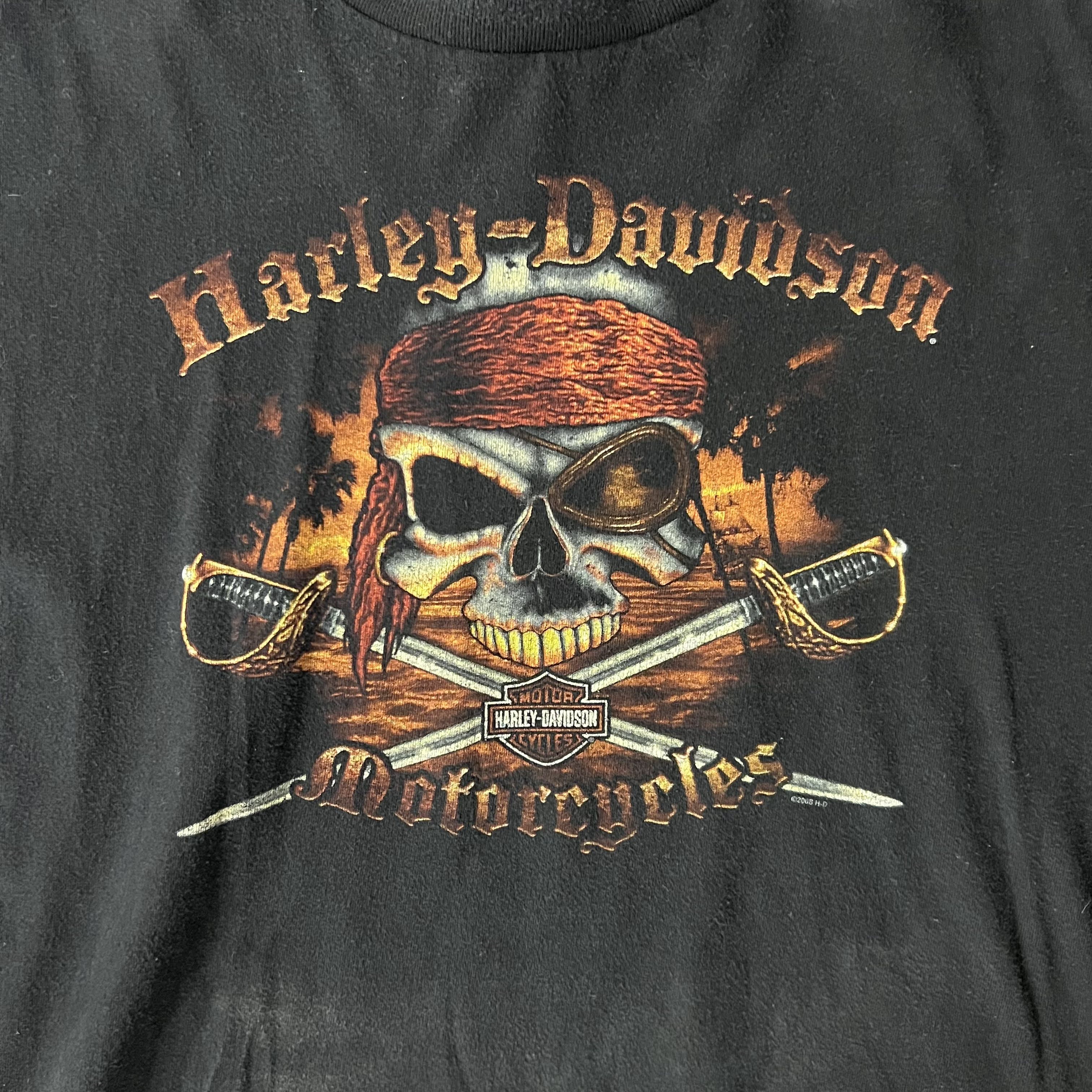 Y2K Harley Davidson Florida Worn In Tee XXL