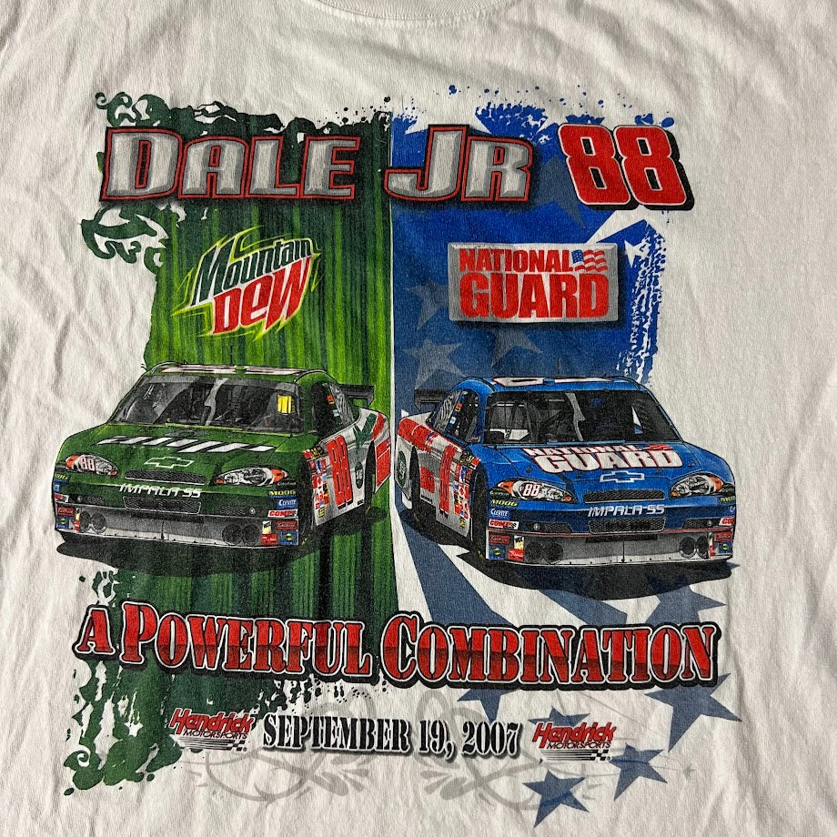 Y2K Dale Jr NASCAR Chase Authentics Big Logo Back Graphic Tee XL