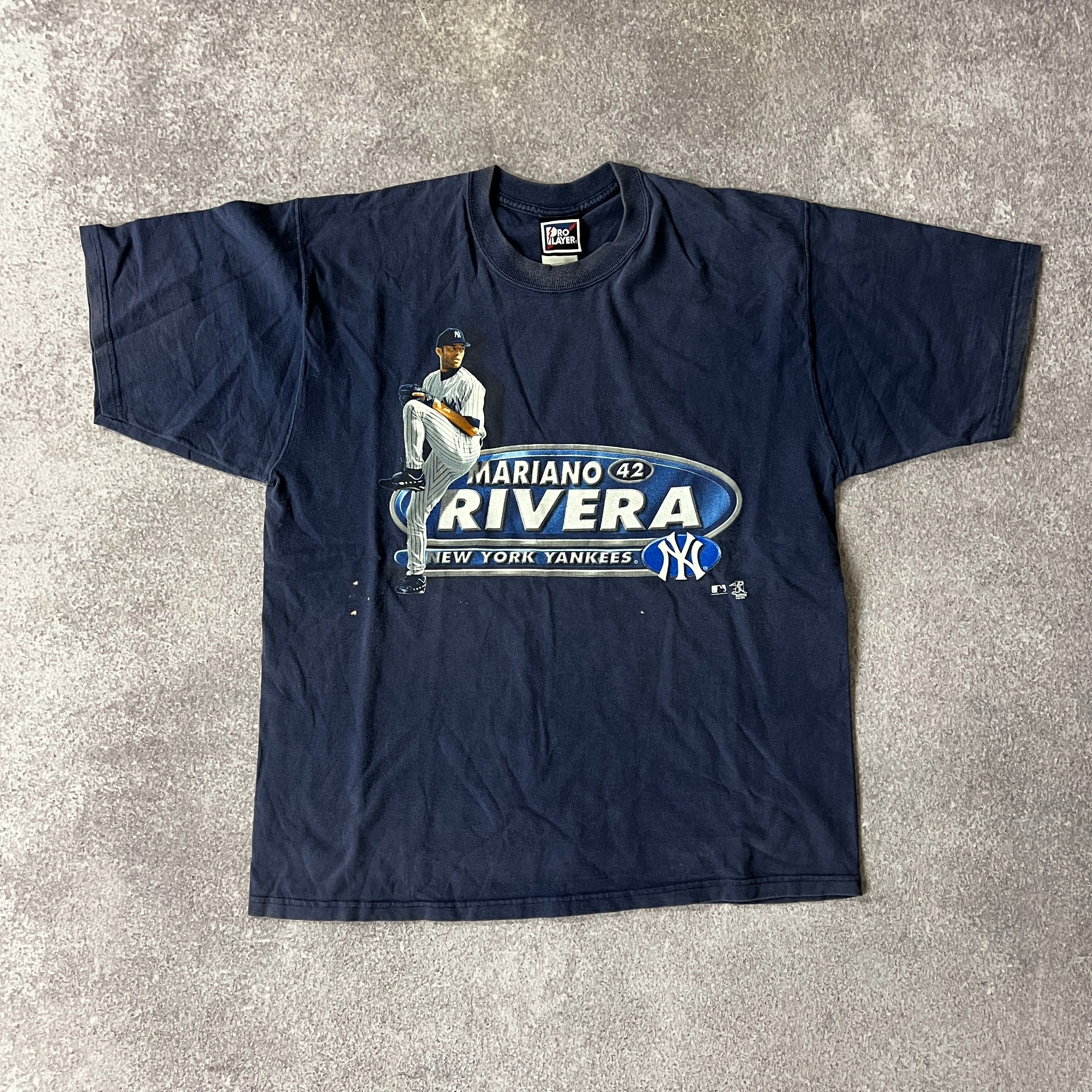 90s New York Yankees Pro Player Big Logo Tee L