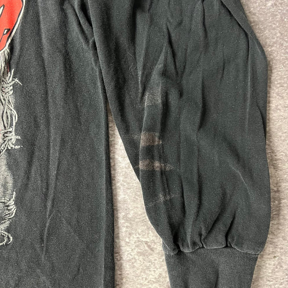 2009 NASCAR Tour Big Logo Cracked Print Faded Long Sleeve Tee L