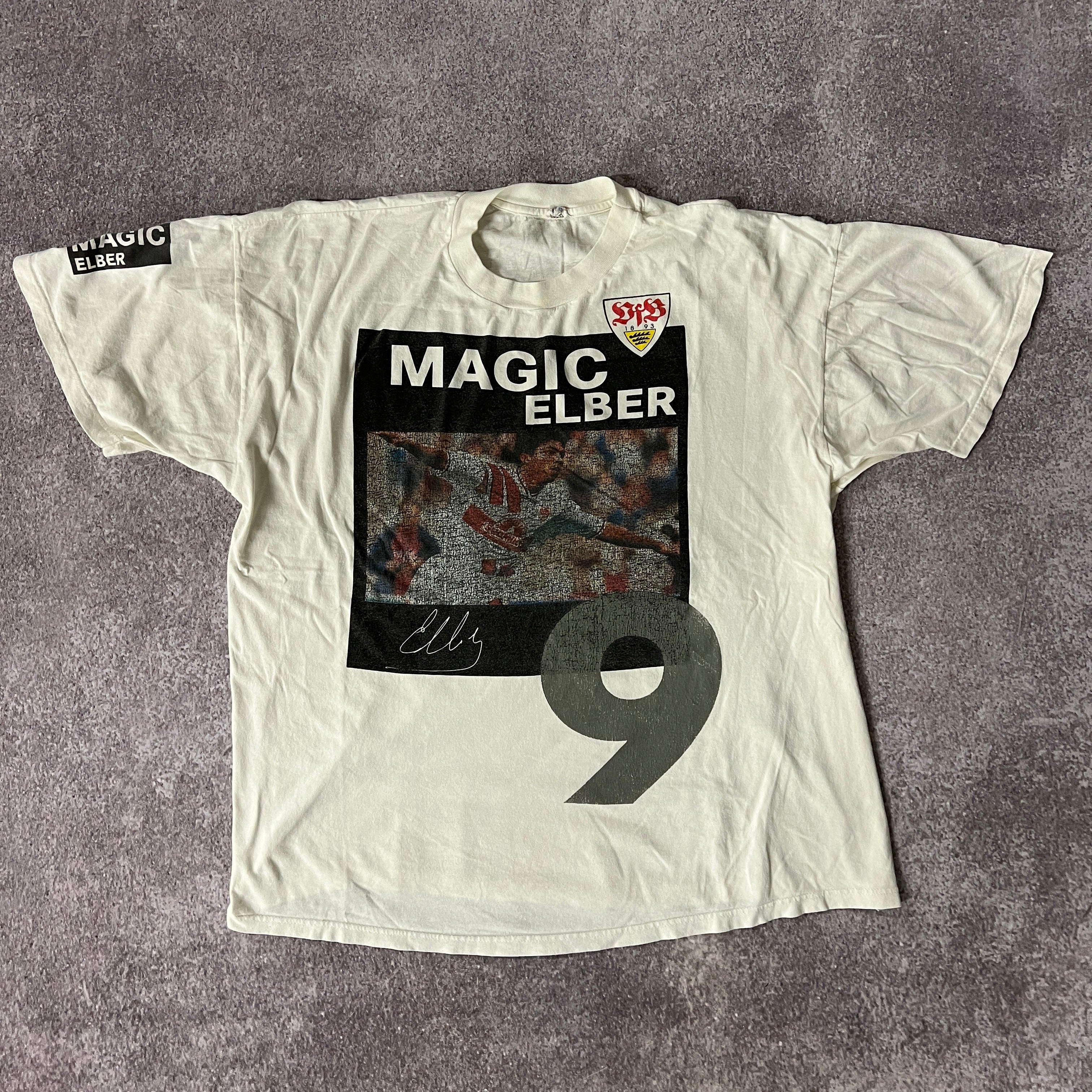 90s Hanes Magic Elber Soccer Big Logo Tee XXL