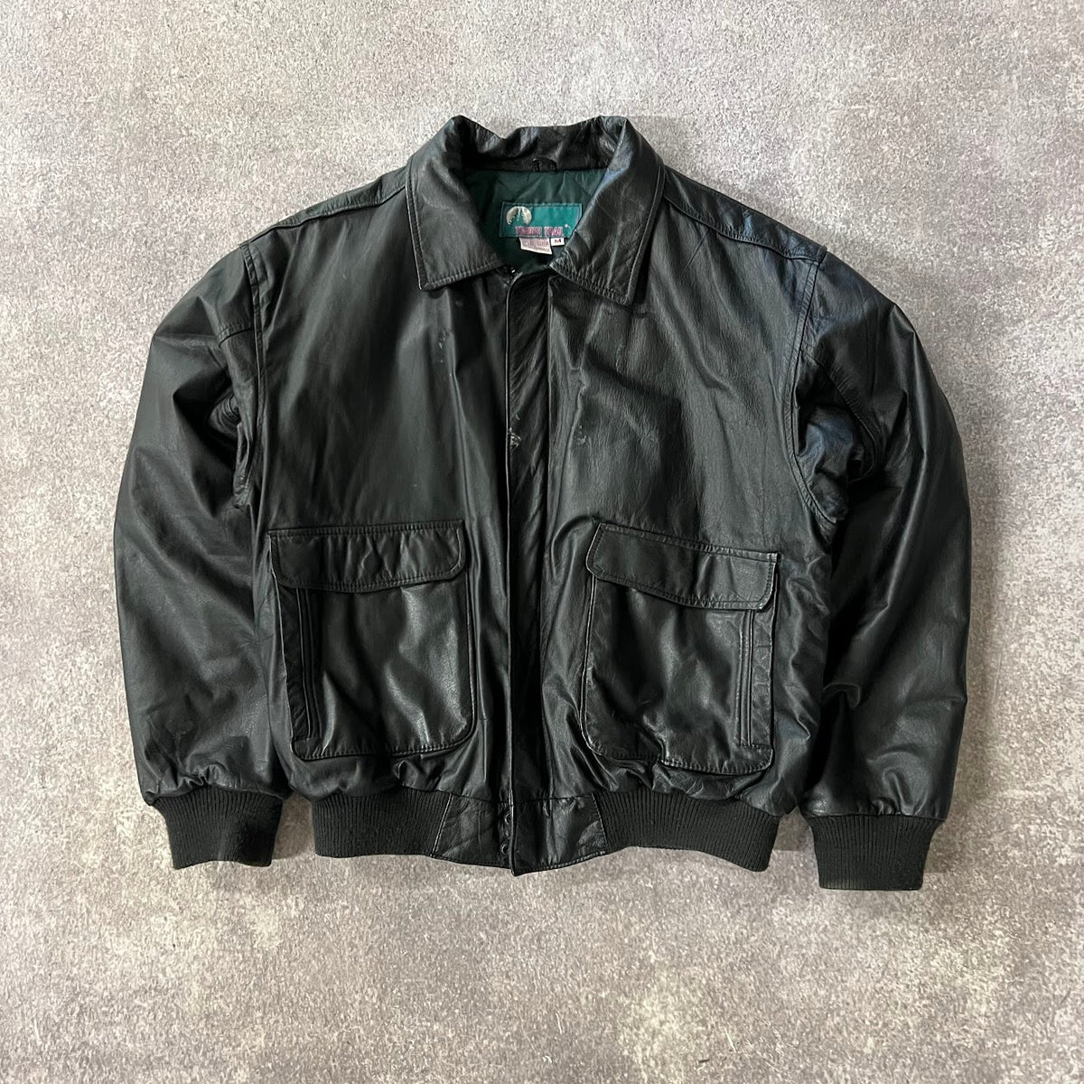 90s Timber Trail Leather Vintage Streetwear Jacket M